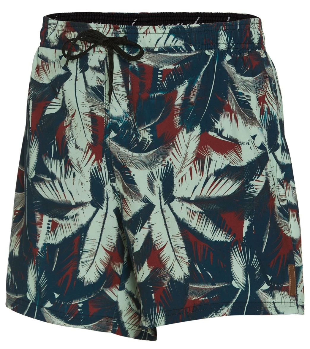 Men's Palm Print Swim Trunks 2 Men's Palm Print Swim Trunks - Image 2