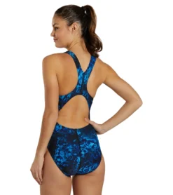 TYR Women's Diploria Maxfit One Piece Swimsuit -Speede Trendy 7539510149288 blue 3a