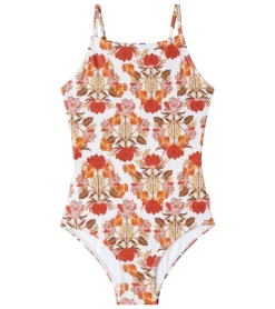 Seafolly Girls' Papillon Reversible One Piece Swimsuit (Big Kid)