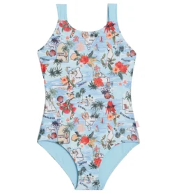Seafolly Girls' Summer Vacay One Piece Swimsuit (Big Kid)