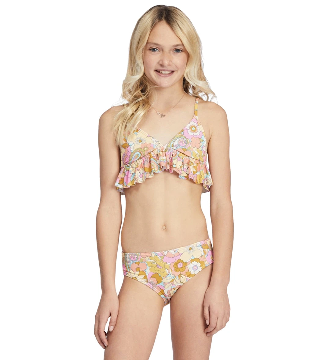 Billabong Girls' Aint She A Beaut Ruffle Two Piece Bikini Set (Little Kid, Big Kid) 1 Billabong Girls' Aint She A Beaut Ruffle Two Piece Bikini Set (Little Kid, Big Kid)