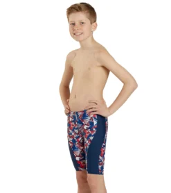 Tribal Graffiti Splice Jammer Swimsuit Youth (22 - 28) 8 Tribal Graffiti Splice Jammer Swimsuit Youth (22 - 28) -Speede Trendy 7595582226600 redwhiteblue 3a