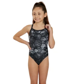 Fenced In Thin Strap One Piece Swimsuit Youth (22 - 28)