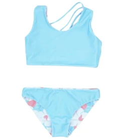 Girls' Summer Sun Reversible Two Piece Bikini Set (Toddler, Little Kid, Big Kid) -Speede Trendy 7600911810728 crystalblue 2a