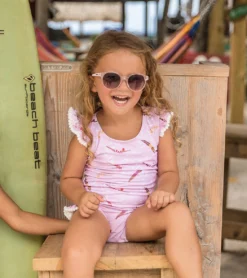 Girls' Diving Diva Frill One Piece Swimsuit (Baby) -Speede Trendy 7601446191272 pink 3a