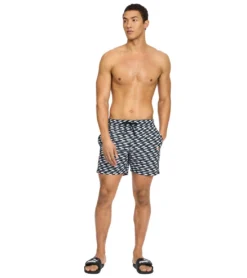 Puma Men's 5.5" Quickdry Printed Swim Trunks 7 Puma Men's 5.5" Quickdry Printed Swim Trunks -Speede Trendy 7621702156456 pumablack 3a