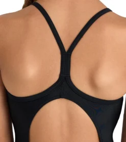 Girls' Arena Light Drop Solid One Piece Swimsuit (Toddler, Little Kid, Big Kid) -Speede Trendy 7626452992168 blackblack 3a