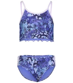Under Armour Girls' UA Animal Tropic Two Piece Midkini Set (Big Kid)