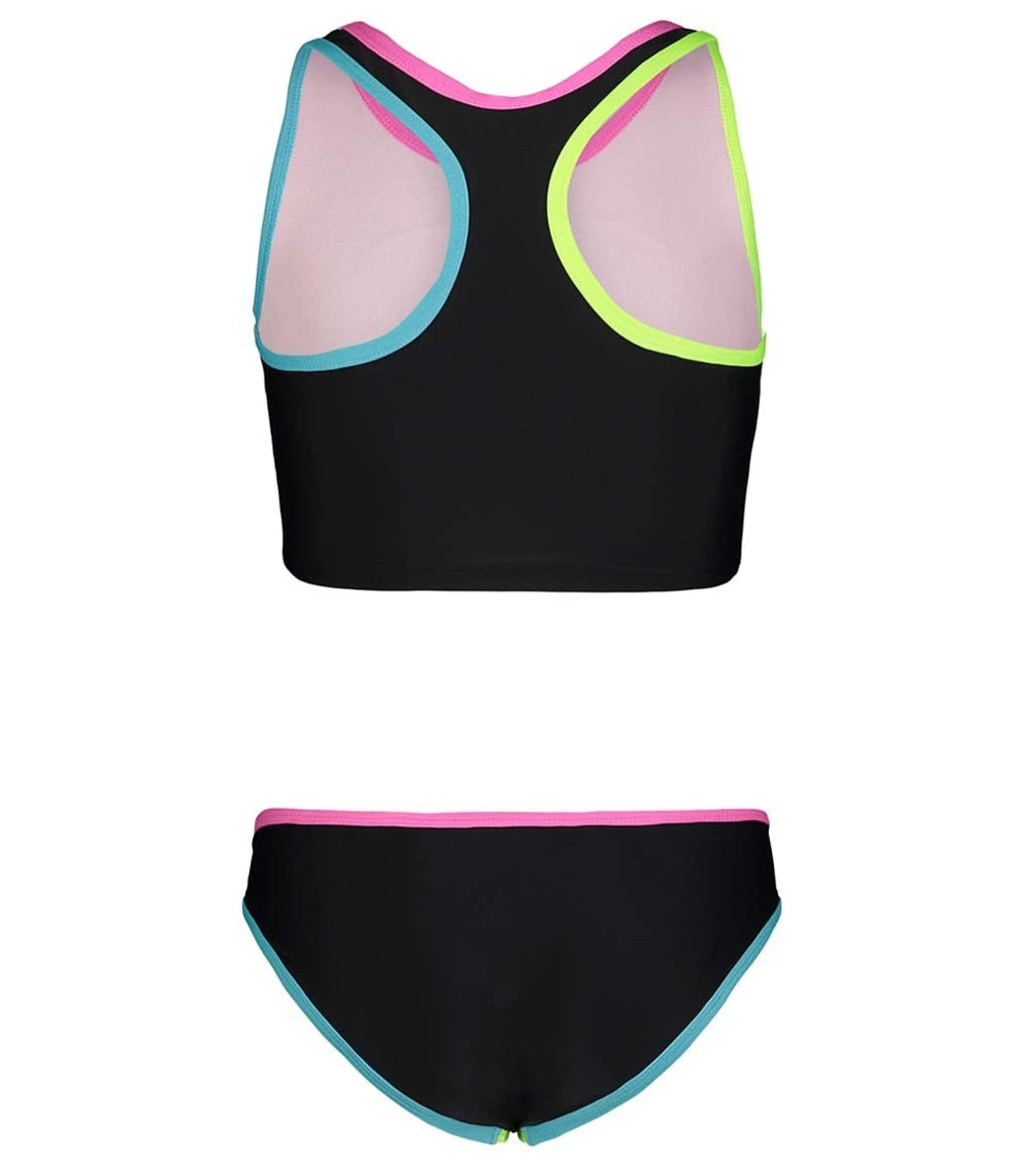 Under Armour Girls' UA Racer Two Piece Midkini Set (Little Kid) 2 Under Armour Girls' UA Racer Two Piece Midkini Set (Little Kid) - Image 2