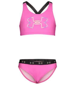 Under Armour Girls' UA Two Piece Racer Bikini Set (Big Kid)