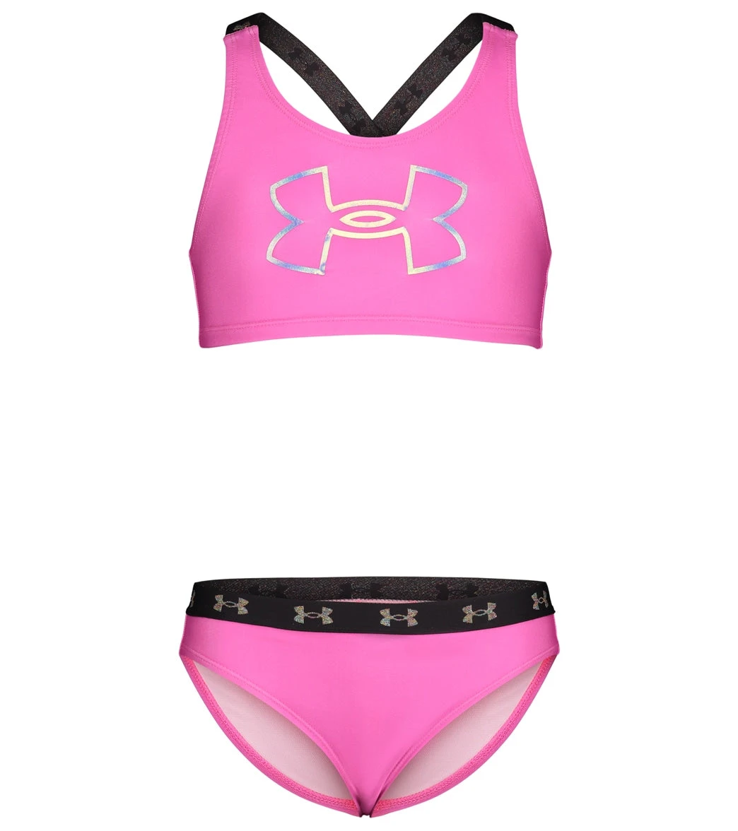 Under Armour Girls' UA Two Piece Racer Bikini Set (Big Kid) 1 Under Armour Girls' UA Two Piece Racer Bikini Set (Big Kid)