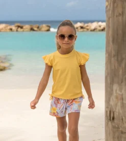 Girls' Boho Tropical Board Shorts (Big Kid) -Speede Trendy 7652777427112 blue 3a