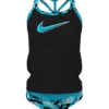 Nike Girls' Watercolor T-Crossback Two Piece Tankini Set (Big Kid)