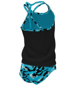 Nike Girls' Watercolor T-Crossback Two Piece Tankini Set (Big Kid) 5 Nike Girls' Watercolor T-Crossback Two Piece Tankini Set (Big Kid) -Speede Trendy 7763486212264 bluelightning 3a