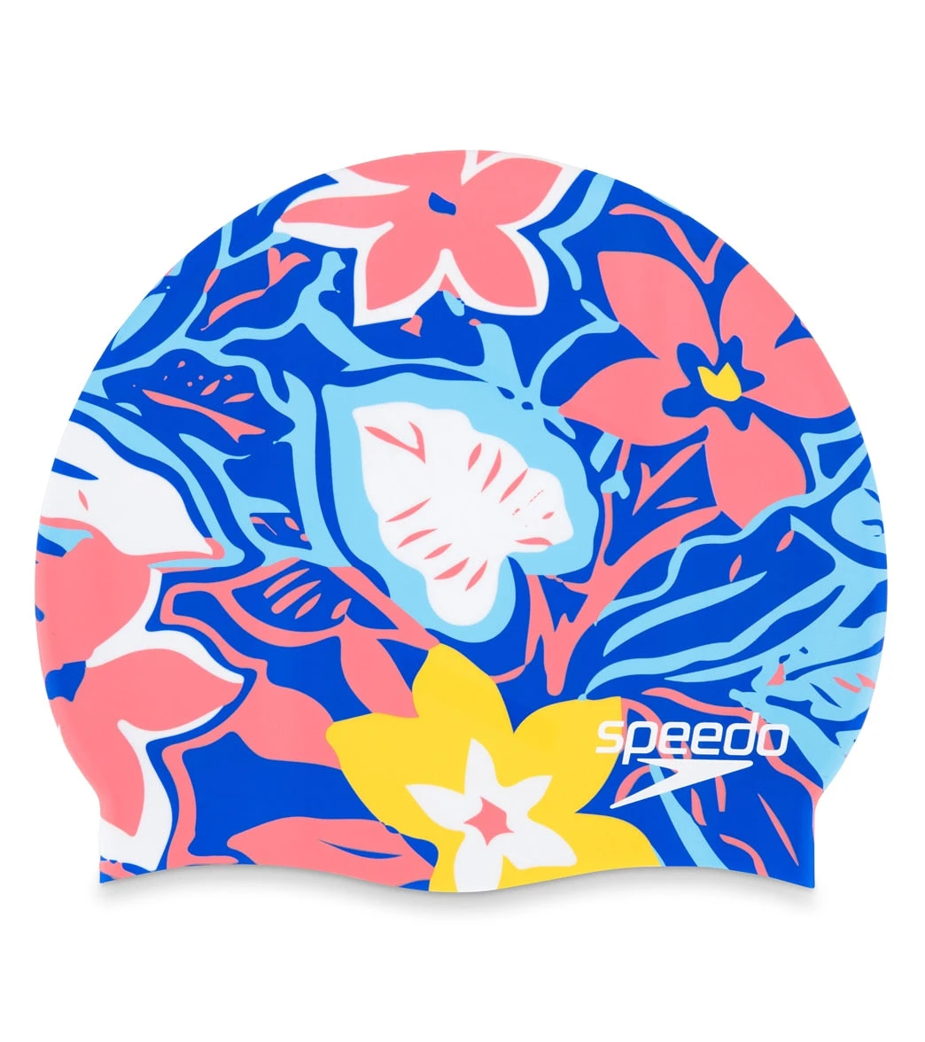 Speedo Elastomeric Printed Swim Cap 1 Speedo Elastomeric Printed Swim Cap