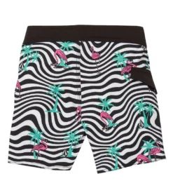 Volcom Boys' Flamingbros Mod Board Shorts (Toddler, Little Kid) -Speede Trendy 7774938235048 white 3a